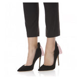 LOUISA PUMPS BLACK WITH PINK FRINGE - THE BOX BOUTIQUE