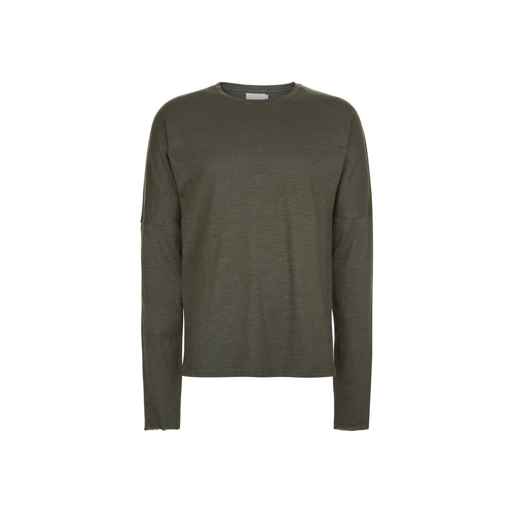 MINERAL LONG SLEEVE TEE IN CHARCOAL - THE BOX BOUTIQUE