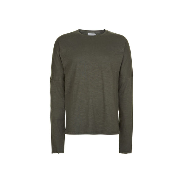 MINERAL LONG SLEEVE TEE IN CHARCOAL - THE BOX BOUTIQUE