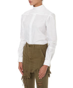 BACKWARDS BUTTON-UP WHITE SHIRT - THE BOX BOUTIQUE