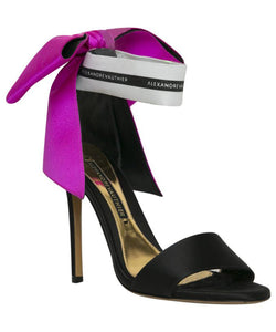 BOW DOWN SANDALS WITH FUCHSIA BOW - THE BOX BOUTIQUE