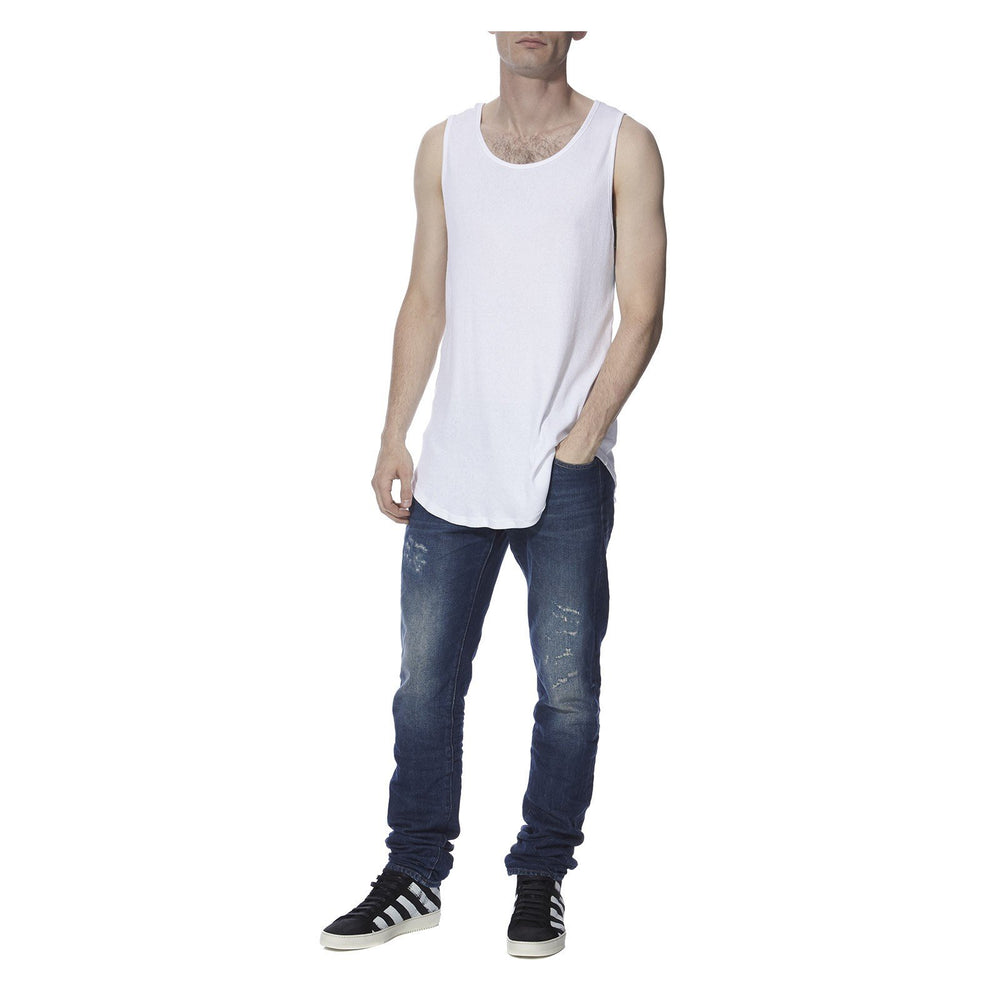 BRUSHED SLIM FIT VINTAGE WASH JEANS - THE BOX BOUTIQUE