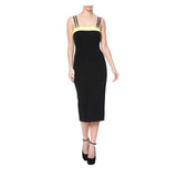 CONTRAST BAND PENCIL DRESS - THE BOX BOUTIQUE