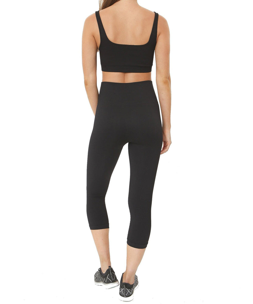 NOIR RIBBED BRA - THE BOX BOUTIQUE