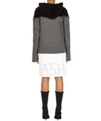 CONTRAST HOODIE IN GREY - THE BOX BOUTIQUE