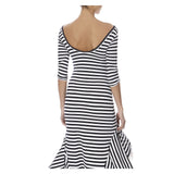 STRIPED JERSEY MAXI DRESS - THE BOX BOUTIQUE