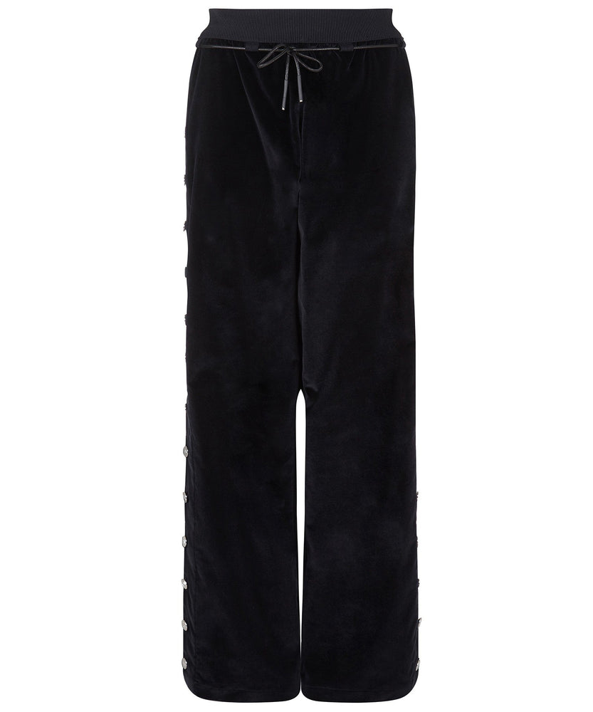 TROUSERS WITH SIDE BUTTONS IN BLACK - THE BOX BOUTIQUE
