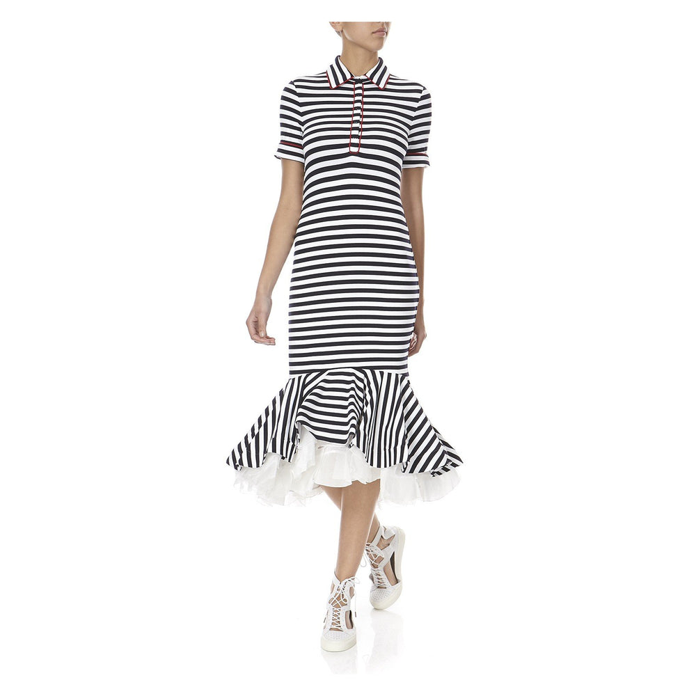 STRIPED JERSEY MIDI DRESS - THE BOX BOUTIQUE