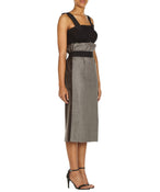 ZIP PENCIL SKIRT IN GREY - THE BOX BOUTIQUE