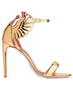 MALIKAH MIRRORED-LEATHER SANDALS - THE BOX BOUTIQUE