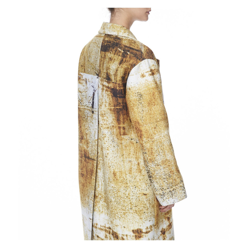 RUST PRINTED COAT - THE BOX BOUTIQUE