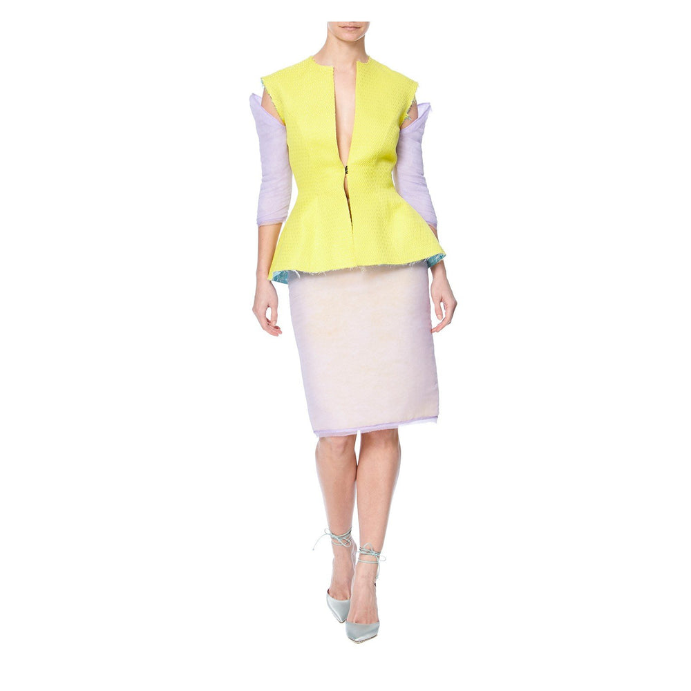 EUNICE CONTRAST SLEEVE FITTED JACKET - THE BOX BOUTIQUE