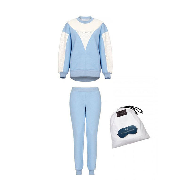COSY TRAVEL SET IN BABY BLUE - THE BOX BOUTIQUE