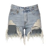 SHREDDED SLOUCHY SHORTS - THE BOX BOUTIQUE