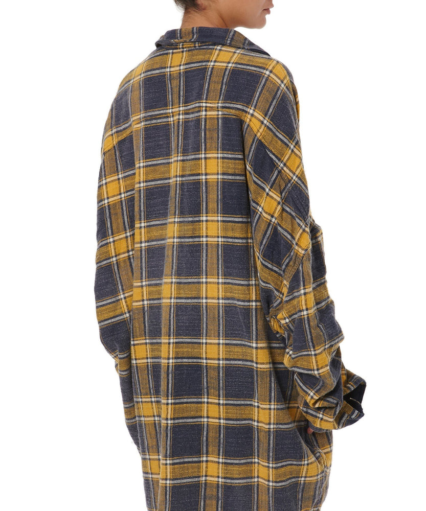 SCRUNCHED SLEEVE OVERSIZED SHIRT - THE BOX BOUTIQUE