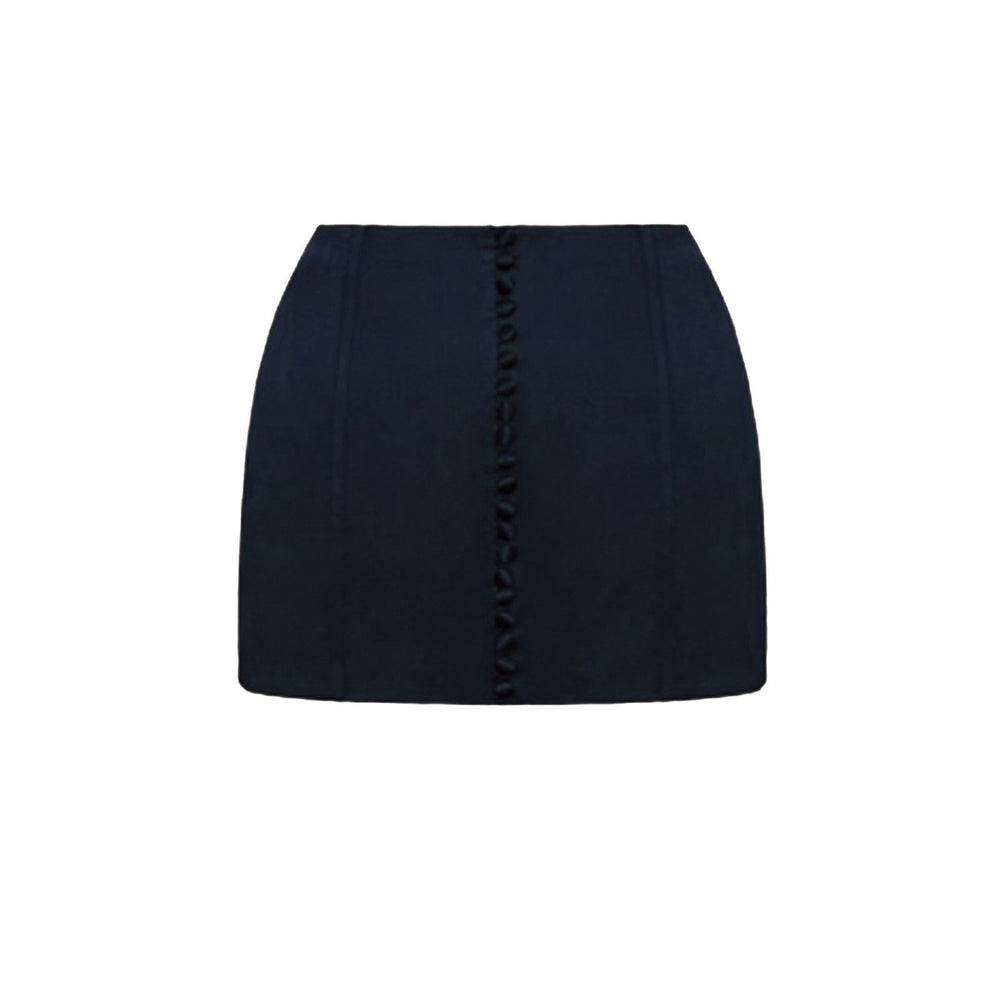 SATIN CORSET BELT IN BLUE - THE BOX BOUTIQUE