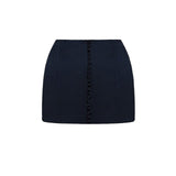 SATIN CORSET BELT IN BLUE - THE BOX BOUTIQUE