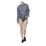 SHREDDED SLOUCHY SHORTS IN BLACK - THE BOX BOUTIQUE