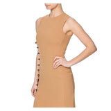 PENCIL DRESS WITH ONE SIDE LOOPS AND METAL BALLS - THE BOX BOUTIQUE