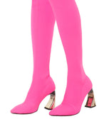 TOUJOURS LE TOUR BOOTS IN BRIGHT PINK - THE BOX BOUTIQUE