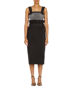 ZIP PENCIL SKIRT IN BLACK - THE BOX BOUTIQUE