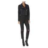 SATIN BIKER JACKET - THE BOX BOUTIQUE