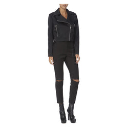 SATIN BIKER JACKET - THE BOX BOUTIQUE