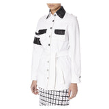SAFARI JACKET IN WHITE DENIM - THE BOX BOUTIQUE