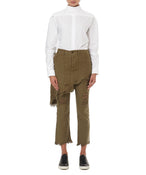 SURPLUS DOUBLE LAYERED JEANS IN OLIVE - THE BOX BOUTIQUE