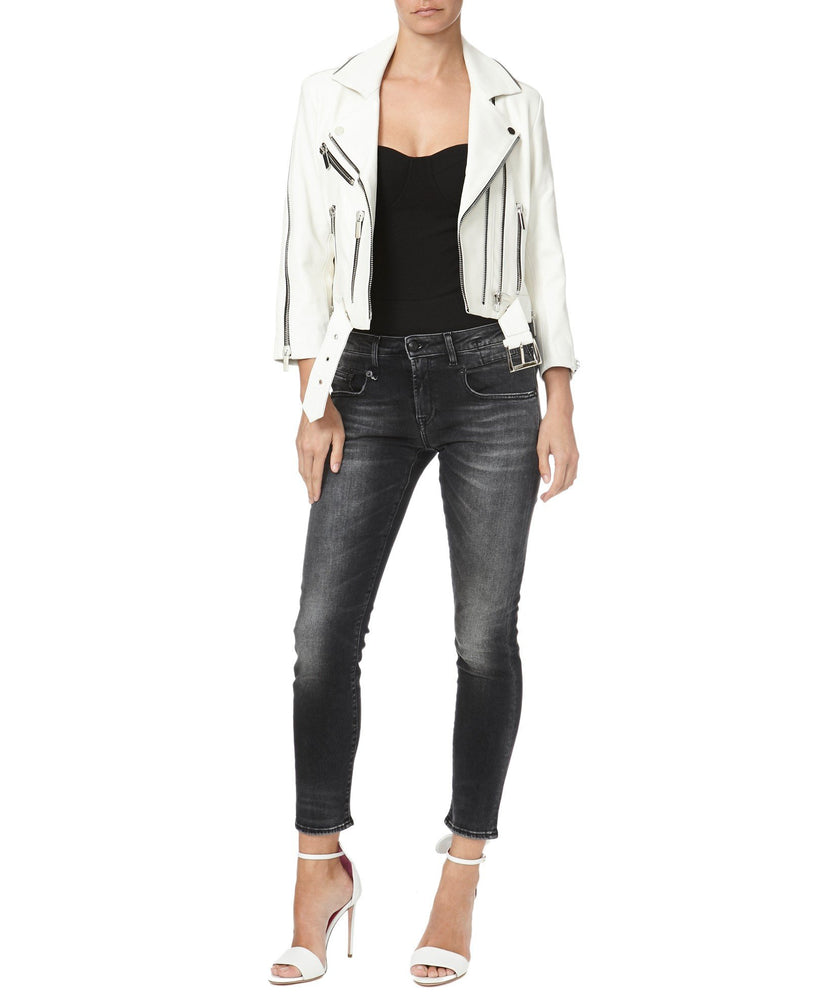 AVALON ZIP JACKET IN WHITE - THE BOX BOUTIQUE