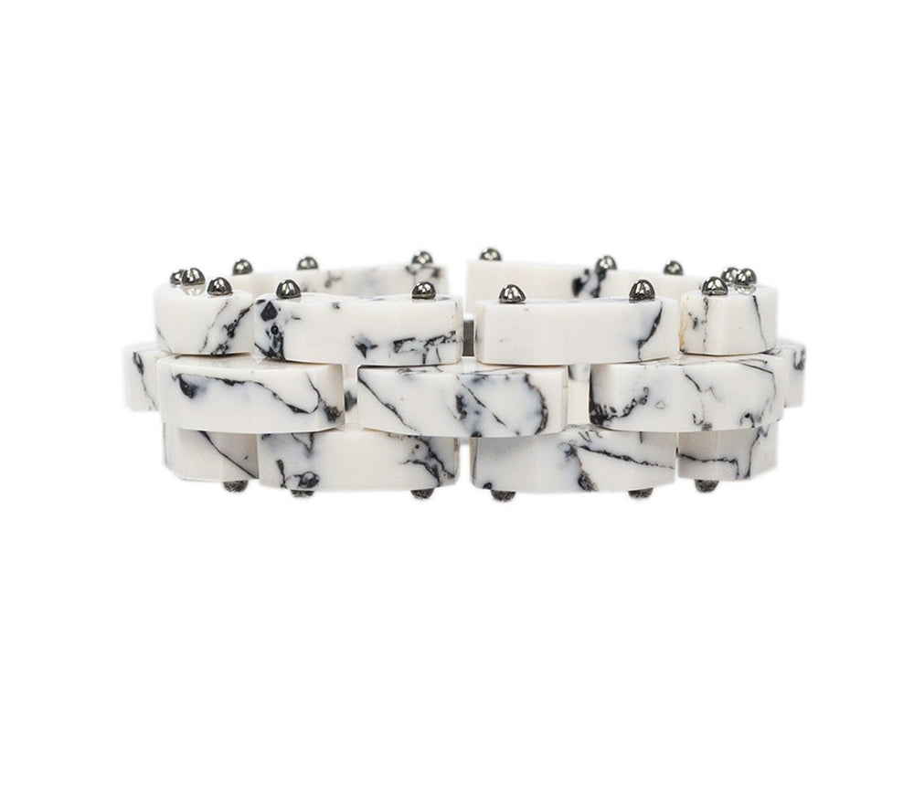 ROBOT 19 WHITE MARBLE BRACELET - THE BOX BOUTIQUE
