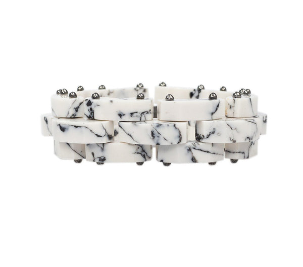 ROBOT 19 WHITE MARBLE BRACELET - THE BOX BOUTIQUE
