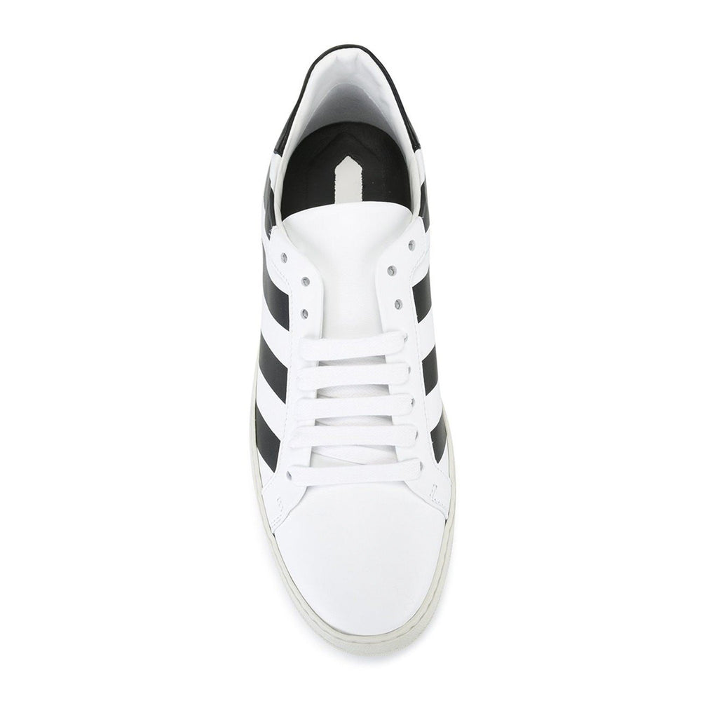 CLASSIC DIAGONAL SNEAKERS IN WHITE AND BLACK - THE BOX BOUTIQUE
