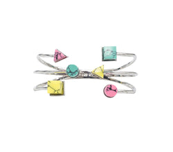 BTS31 HAND CUFF WITH YELLOW, PINK AND TURQUOISE - THE BOX BOUTIQUE