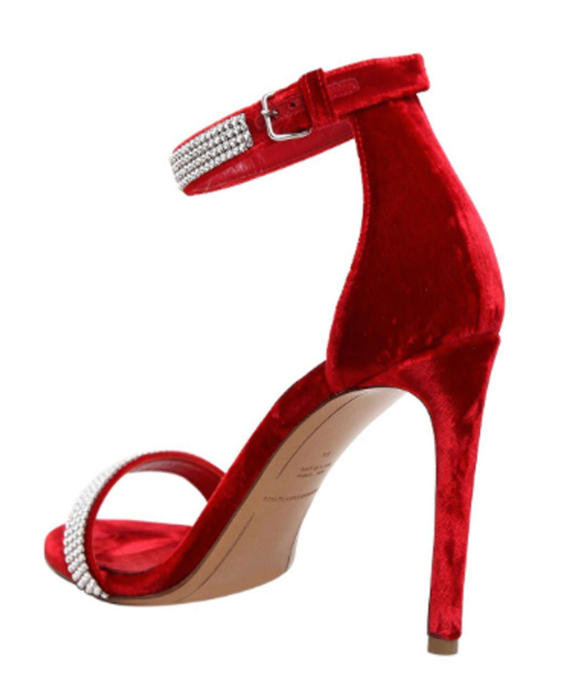 RED VELVET SANDALS - THE BOX BOUTIQUE