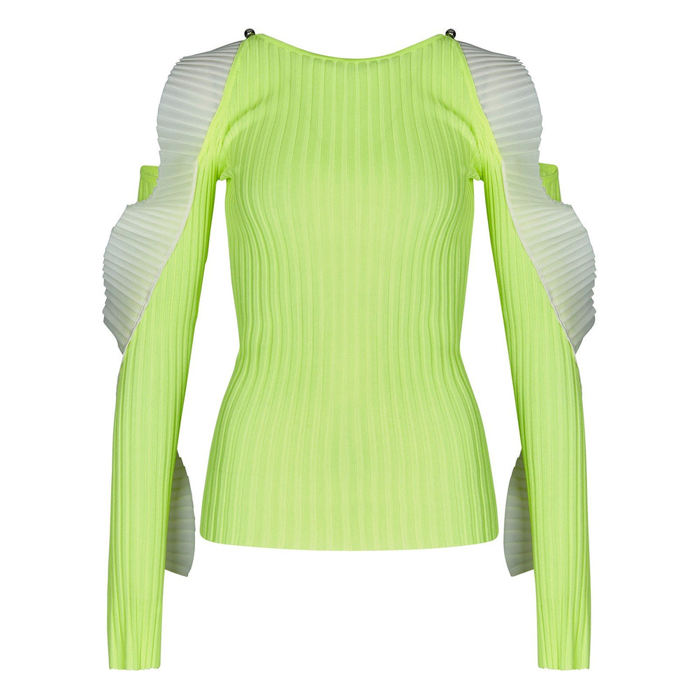 NEON JUMPER WITH RUFFLES - THE BOX BOUTIQUE