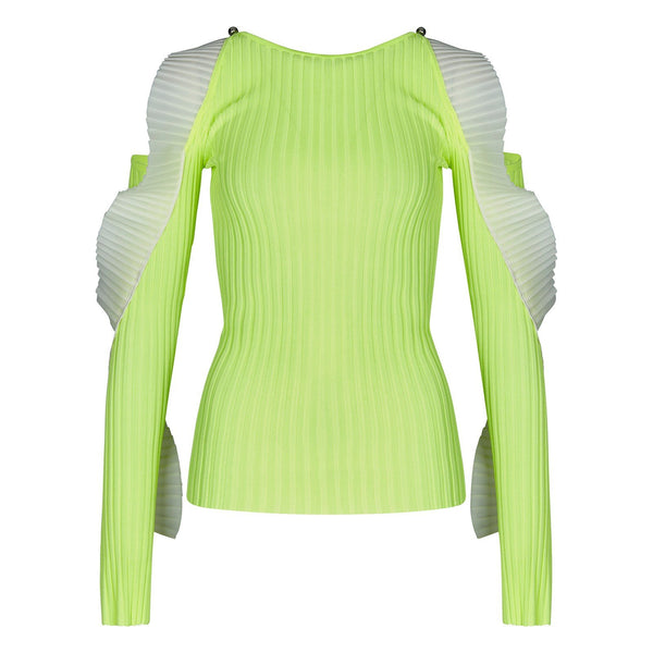 NEON JUMPER WITH RUFFLES - THE BOX BOUTIQUE