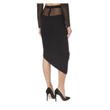 BLACK ASYMMETRIC SKIRT - THE BOX BOUTIQUE