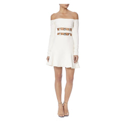 METAL EMBROIDERED DRESS WITH CUT OUTS - THE BOX BOUTIQUE