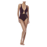 CLAIRE ONE PIECE IN PRUNE - THE BOX BOUTIQUE