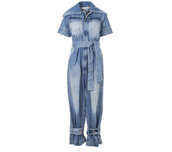 VINTAGE WASH DENIM JUMPSUIT - THE BOX BOUTIQUE