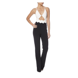 ZIG ZAG WAIST DETAIL JUMPSUIT - THE BOX BOUTIQUE