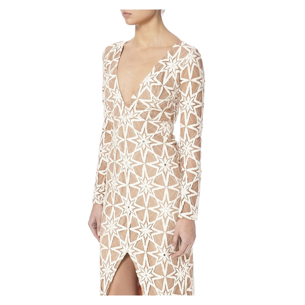METZ MIDI DRESS IN BEIGE - THE BOX BOUTIQUE