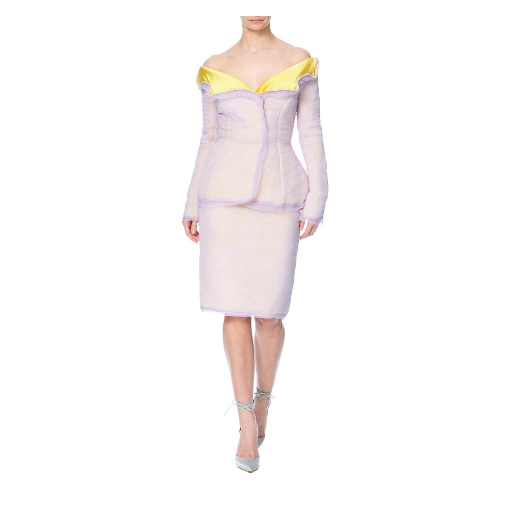 ETHEL OFF THE SHOULDER FITTED JACKET - THE BOX BOUTIQUE
