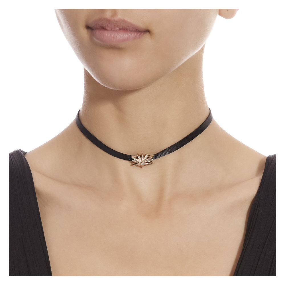 SINGLE STARBURST CHOKER IN ROSE GOLD - THE BOX BOUTIQUE
