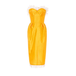 ELSIE CORSET LACE TRIM DRESS - THE BOX BOUTIQUE