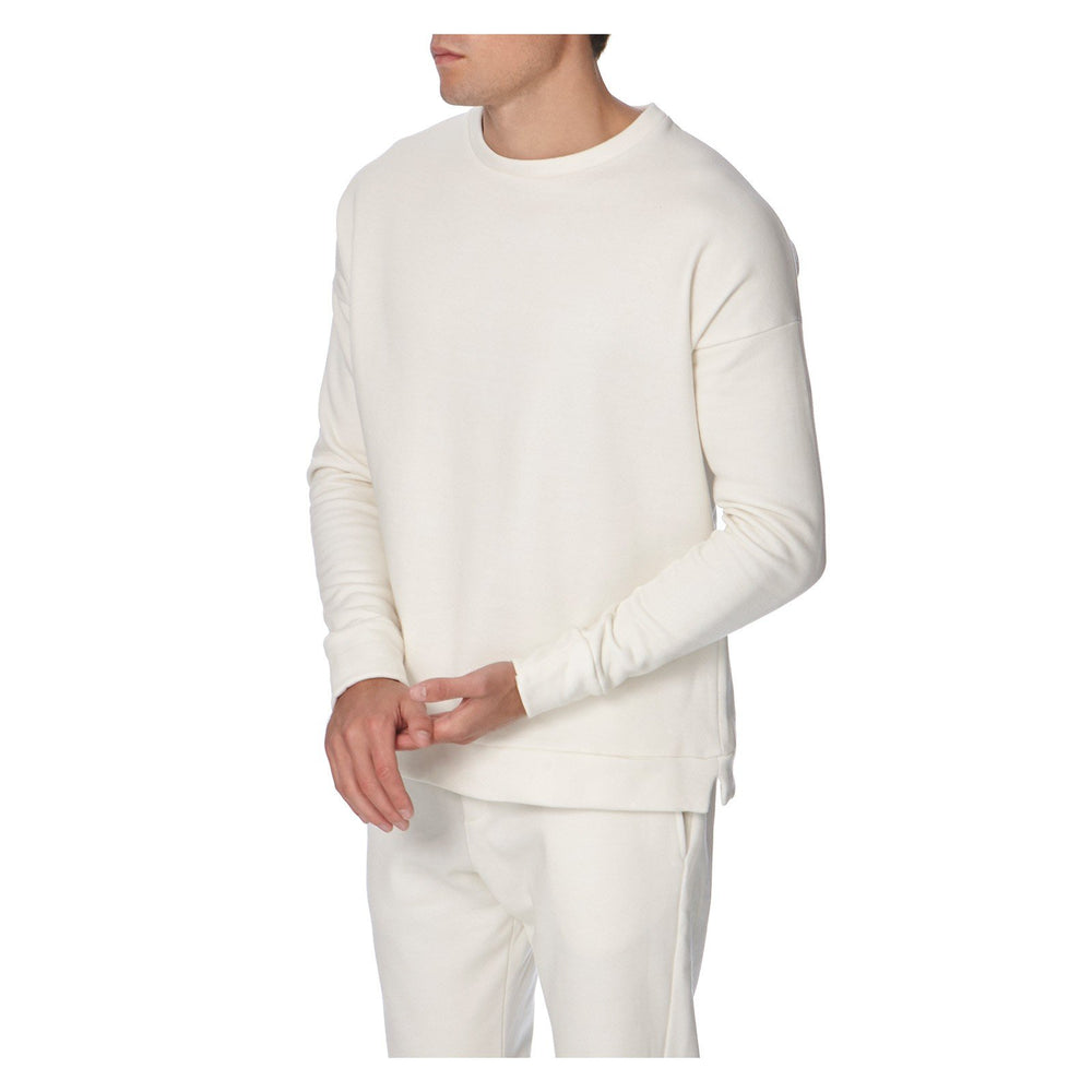 WHITE ESSENTIAL SWEATSHIRT - THE BOX BOUTIQUE