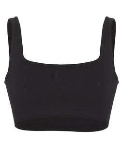 NOIR RIBBED BRA - THE BOX BOUTIQUE