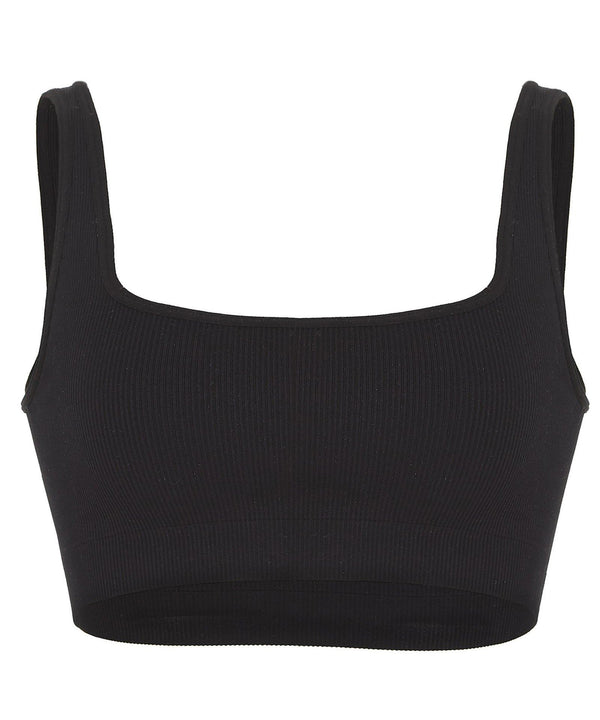NOIR RIBBED BRA - THE BOX BOUTIQUE