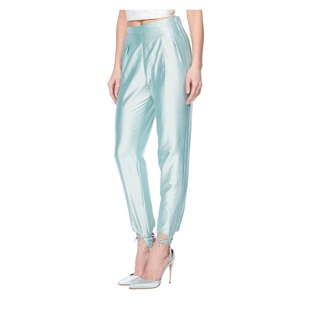 EDIE STIRRUP PANT IN PALE MINT - THE BOX BOUTIQUE